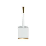 Spirella - Brosse Wc avec support Porcelaine roma Blanc & Or Or