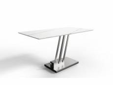 Table basse relevable bravo marble white plateau céramique