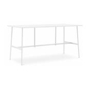 Table de bar en stratifié et laiton blanc 190 x 90 cm Union blanc - Normann Copenhage