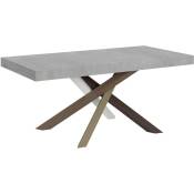 Table extensible 90x180/440 cm Volantis Cemento structure 4/C