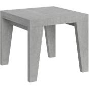 Table extensible 90x90/246 cm Naxy Cemento