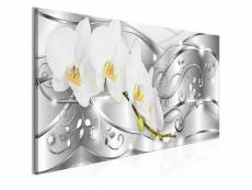 Tableau flowering (1 part) narrow silver taille 120 x 40 cm PD9336-120-40