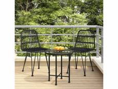 Vidaxl chaises de jardin 2 pcs noir 48x62x84 cm résine