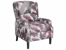 Vidaxl fauteuil inclinable motif à fleurs tissu