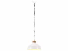 Vidaxl lampe suspendue industrielle 42 cm blanc e27 320833