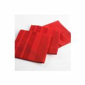 1001kdo Pour La Maison - 3 Serviettes de table Jacquard smart rouge 40 x 40 cm