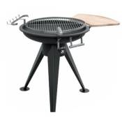 Barbecue à charbon grille inox rotative ø 55cm Brasier