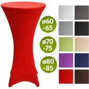 Beautissu Housse de table 80-85cm - Rouge pour table