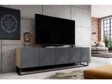 Bobochic meuble tv 200 cm alice pieds en métal gris