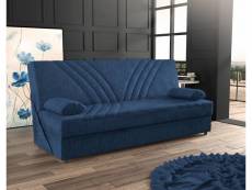 Canapé-lit conteneur 3 places, avec 2 coussins, 181 x 81 x 88h cm, coloris bleu jeans 8052773589413
