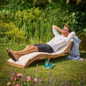 Casaria - 2x Chaise longue en bois d'acacia certifié fsc® Pliable Fonction valise Ergonomique Chaise longue de jardin Chaise longue en bois