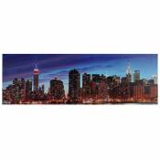 Decoshop26 Tableau LED sur toile illuminé tableau mural minuterie certifié FSC 120x40cm New York 04_0003567