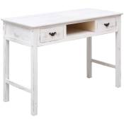 Doc&et² - Table console Blanc antique 110 x 45 x 76 cm Bois - Blanc