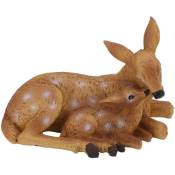 Ej.life - Figurine de cerf peinte à la main, traitement