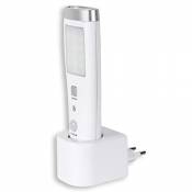FISHTEC Lampe Torche à Détecteur de Présence - Angle Détection 60° - 15 LED - Rechargeable - Batterie 3,7 V -15 CM - Blanc