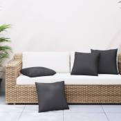 Furniture Limited - Coussins décoratifs 4 pcs noir 40x40 cm Tissu