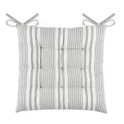 Galette de chaise esprit tapissier coton sauge 40x40 cm