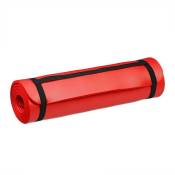 Helloshop26 - Tapis de yoga 1 cm épaisseur caoutchouc sangle transport gymnastique pilates aérobic rouge - Or