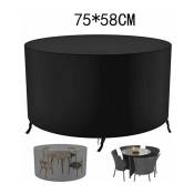 Housse De Table De Jardin Couleur De Noire 77x58CM Protéger les meubles