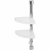 Idralite - Étagère barre angulaire docuhe 2 étages orientables accessoires salle de bain mod. Twinny