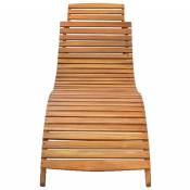 Inlife - Chaise longue Bois d'acacia solide Marron