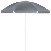 Kingsleeve - Parasol inclinable Parasol de jardin avec protection UV50+ Parasol de plage réglable 180 ou 200 cm Anthracite - 180 cm