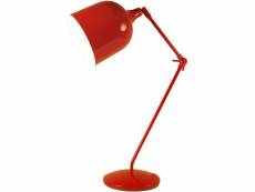 Lampe de bureau mekano rouge en métal