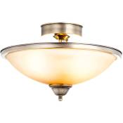 Lampe design rétro plafonnier verre ambre salon chambre