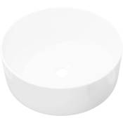 Lavabo ronde Céramique Blanc 40 x 15 cm - Inlife