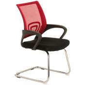 Le fauteuil de visiteur de bureau moderne en tissu chromé a submergé diverses couleurs Couleur : Rouge