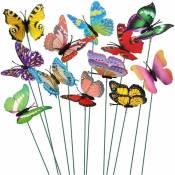 Linghhang - Lot de 50 papillons colorés de 12 cm pour