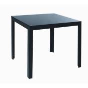 Mamba Table Carrée Intérieure, Extérieure 80x80 Noir - Noir - Garbar