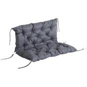 MH - Coussin pour fauteuil ou balancelle charlene gris