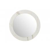 Miroir marbre mdf/verre blanc H80