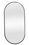 Miroir oval 80 x 40 cm noir