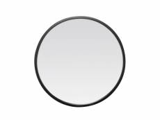 Miroir rond métal noir 80x80cm emde premium
