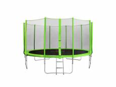 Myjump 4,30 m trampoline de jardin vert