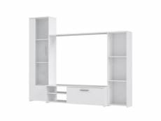 Pilvi meuble tv - blanc mat - l 220,4 x p41,3 x h177,5