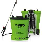 Pulvérisateur à batterie Lithium Vito Garden 12V/6AH - 16L - 6 bars - Poids léger - Chargeur inclus - Vert - Végétaux jardin toitures - green