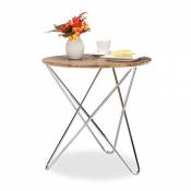 Relaxdays Table d’appoint ronde petite table basse