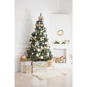 Sapin de Noël Edimburgo, Sapin artificiel extra épais, véritable Sapin effet PVC,500 branches, hauteur 180 cm, avec emballage renforcé - Dmora