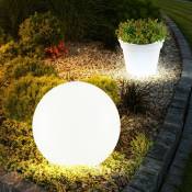 Set de 2 Lampes à led Solaire led Jardin Terrasses Décoration Extérieure Pots de Fleurs Lamp blanc