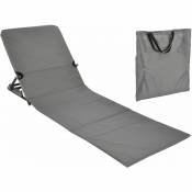 Spetebo - Chaise longue de plage - couleur : gris
