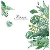 Sticker mural feuilles tropicales vertes, Nature palmier