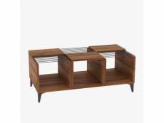 Table basse avec compartiment raziel l100xp50cm bois