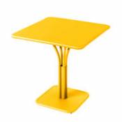 Table carrée Luxembourg / 71 x 71 cm - Pied central - Fermob jaune en métal