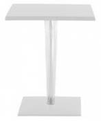 Table carrée TopTop - Dr. YES / 70x70 cm - Kartell blanc en plastique