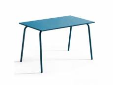 Table de jardin en acier bleu pacific - palavas