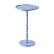 Table haute en métal bleu clair 103 cm Twister - Pols