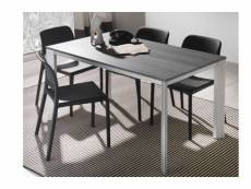 Table repas extensible tecno 130 x 80 cm en polymère gris et aluminium. 20100836753